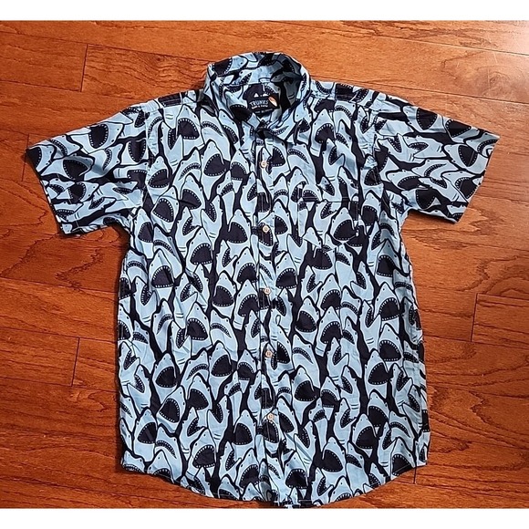 Trunks Surf And Swim CO. Shark Blue Shorts and Shirt Size XL YOUTH Sanro Short - Picture 4 of 8